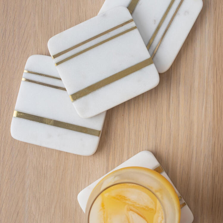 White Square Coasters